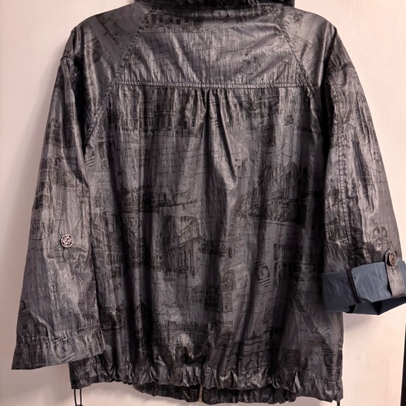 Love Paris Women’s Nylon Zip Up Jacket Gray Size T5 (XL) - Picture 2 of 12